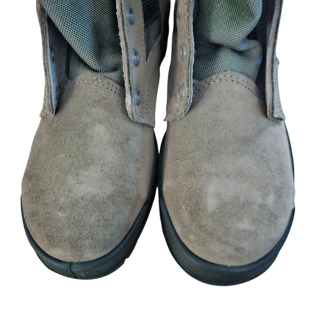 Military Combat Boots Green Waterproof High Top Hot Weather sz 5 New
